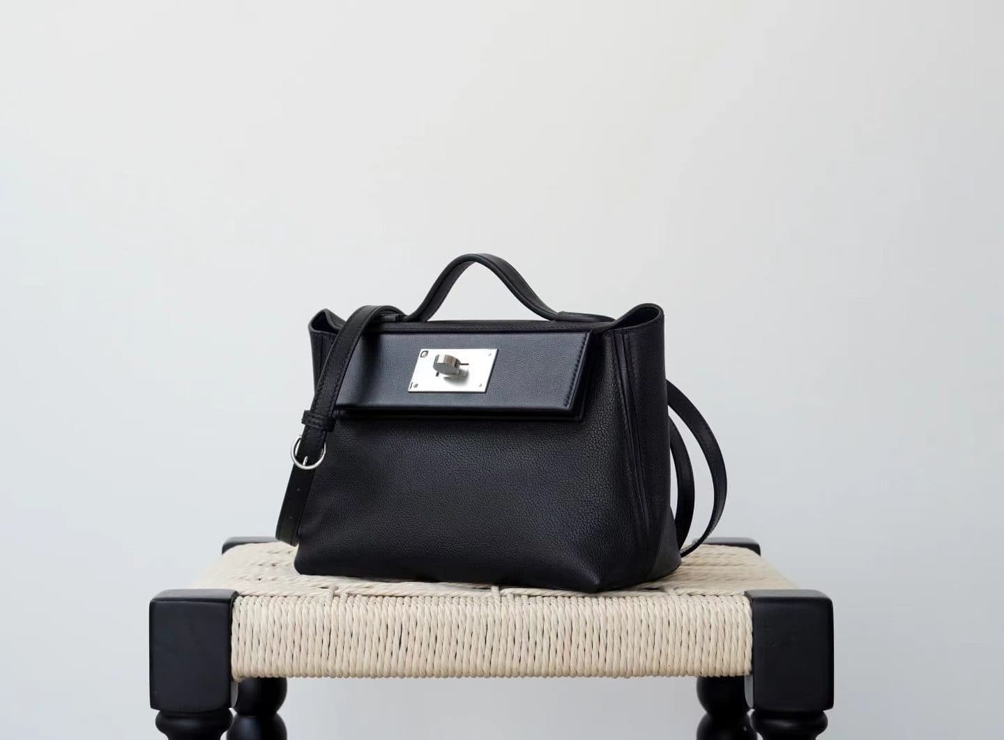 Limited Edition Etoupe Pebbled Leather Mini Doctor Bag