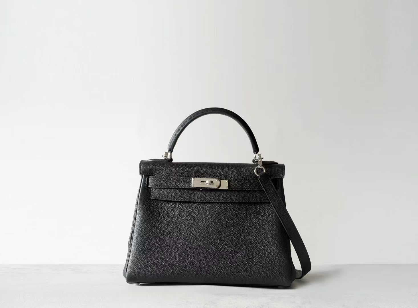 LINJIN LUXURY Kelly 25 Epsom Leather - Étoupe with Silver Hardware
