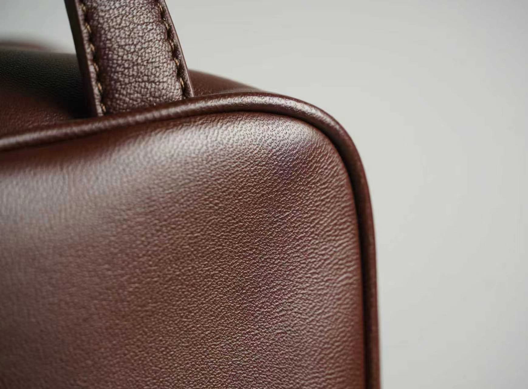 Full Lambskin Leather Mini Box Bag | Linjin Luxury — Top Handle, Crossbody & Underarm, Zip Closure, Interior Pocket, Multiple Colors - 7