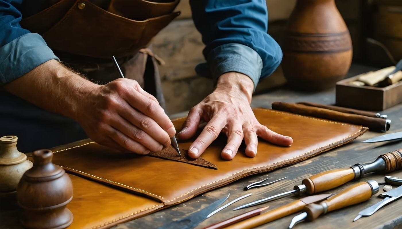 LINJIN LUXURY hand-stitched leather detail